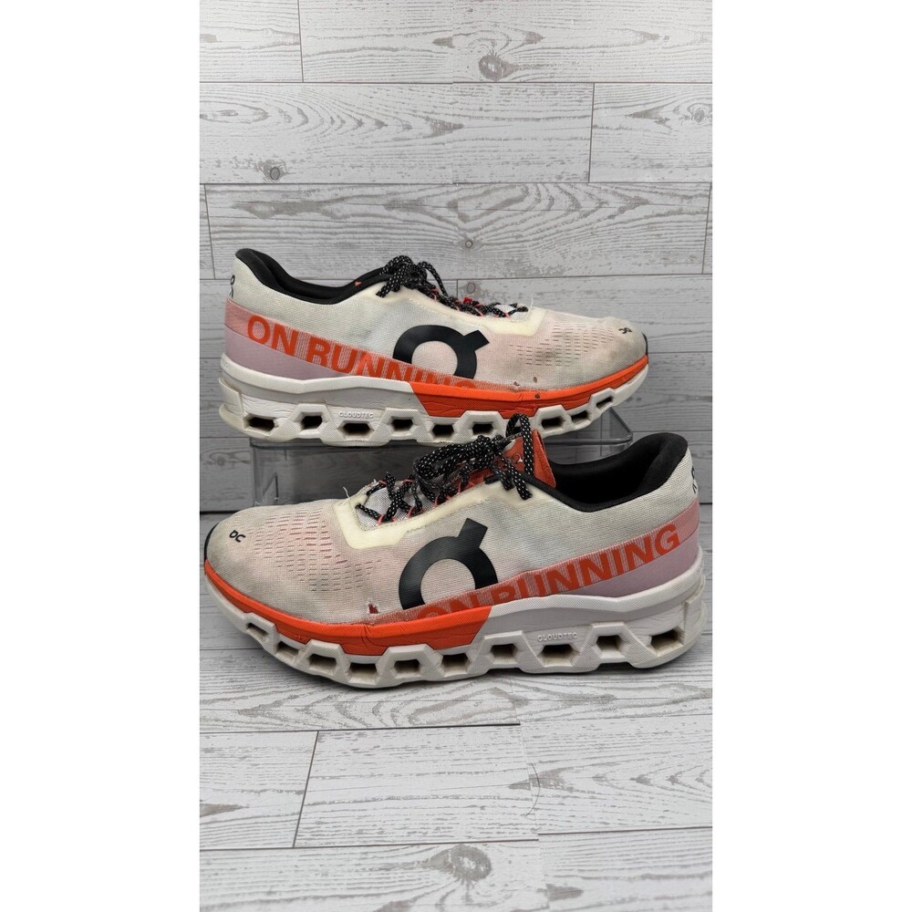 ON Cloudmonster Shoes Men’s Sz 13 Running Sneaker Undyed Flame READ #393